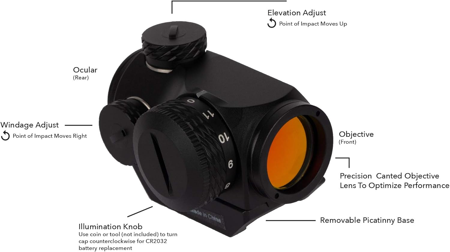 Primary Arms SLX Advanced Rotary Knob Compact Red Dot Sight