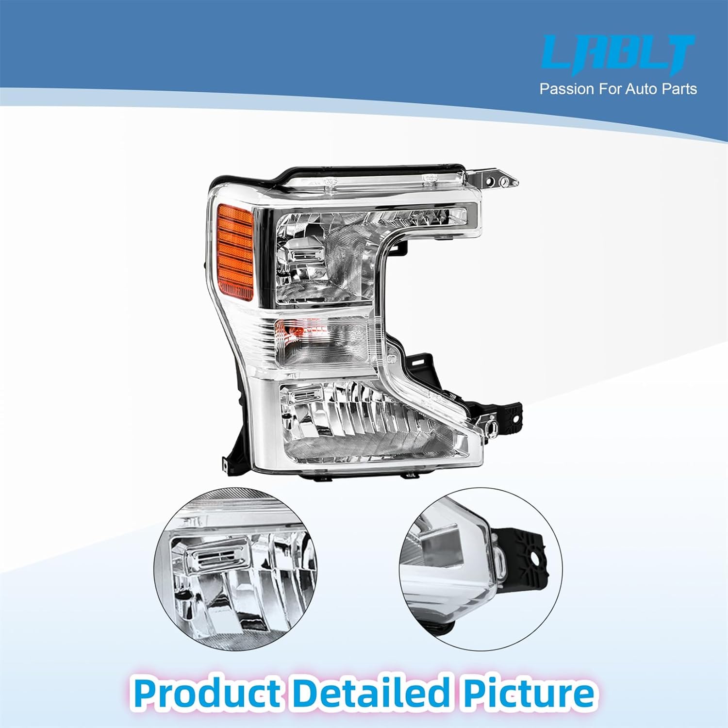 LABLT Headlight Assembly Replacement for F250 F350 F450 2020 2021 2022 Headlight Passenger Side Replacement for LC3Z13008A FO2503405C