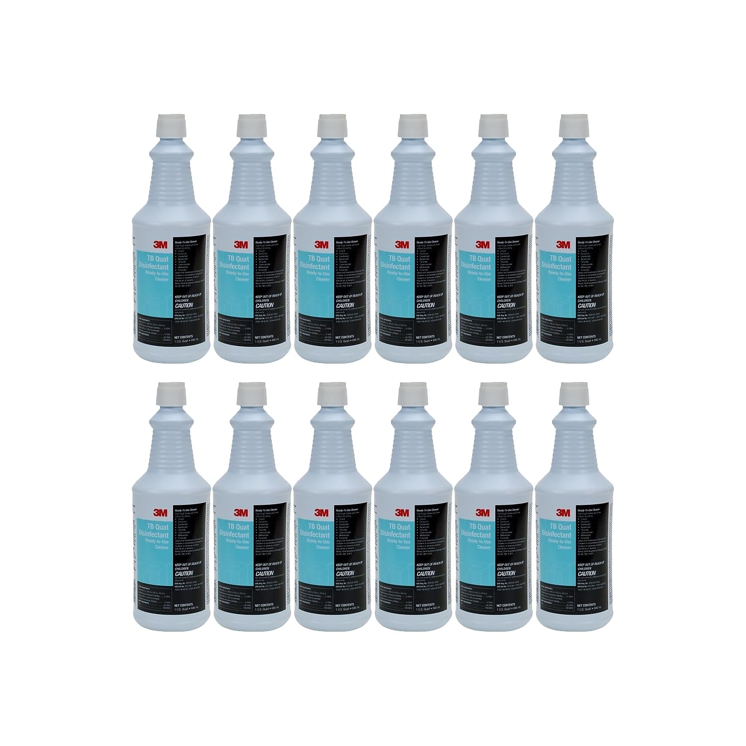 3M TB Quat Disinfectant Ready-To-Use Cleaner Deodorizer Disinfectant Walls Metal Surfaces Porcelain Ceramic Tile Plastic 12 BottlesCase product thumbnail 6