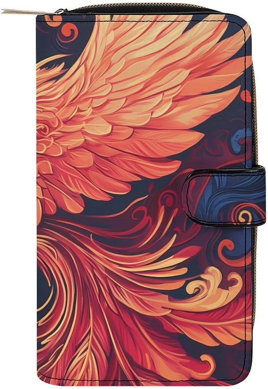 Phoenixes Women's Long Wallet Leather Large Capacity Wristlet Clutch Purse Wallets