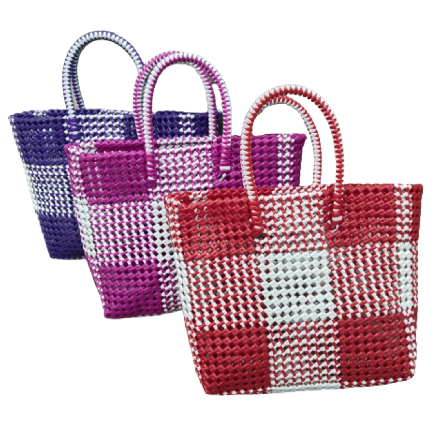 GR Trend Handmade Multipurpose Bag for shopping Grocery Vegetable Lunch Wire Bag/Wire Koodai, Size is (24L x 8W x 24H) in knots/(24L x 8W x 24H) in Cm - COMBO PACK OF 3