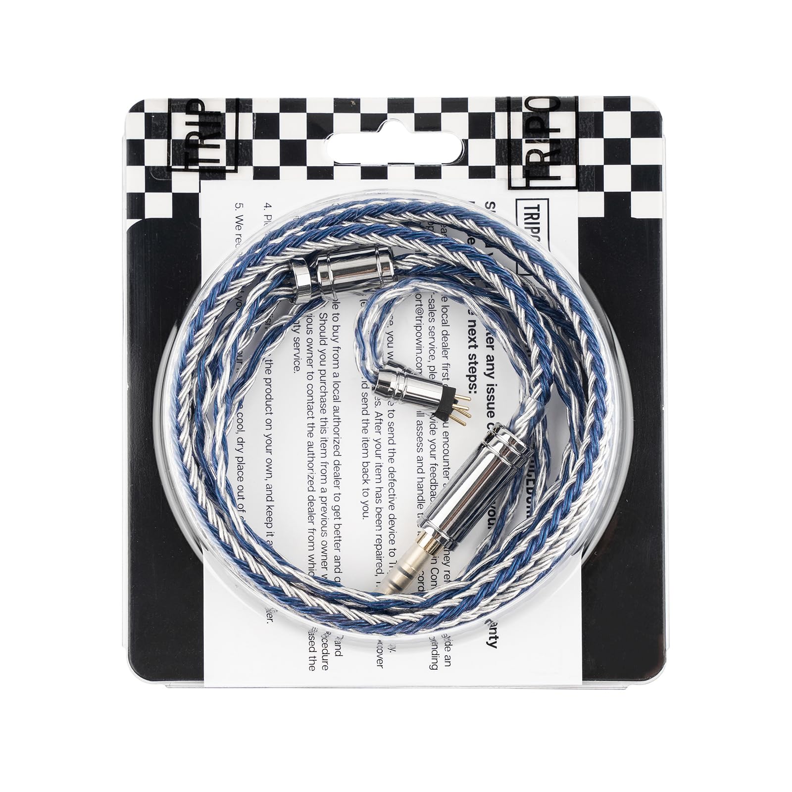 Linsoul Tripowin C-01 Cavo IEM, cavo per cuffie ibrido rame-argento a 16 conduttori, cavo di ricambio HiFi in rame OFC e argento per cuffie cablate (2Pin, 3.5mm)