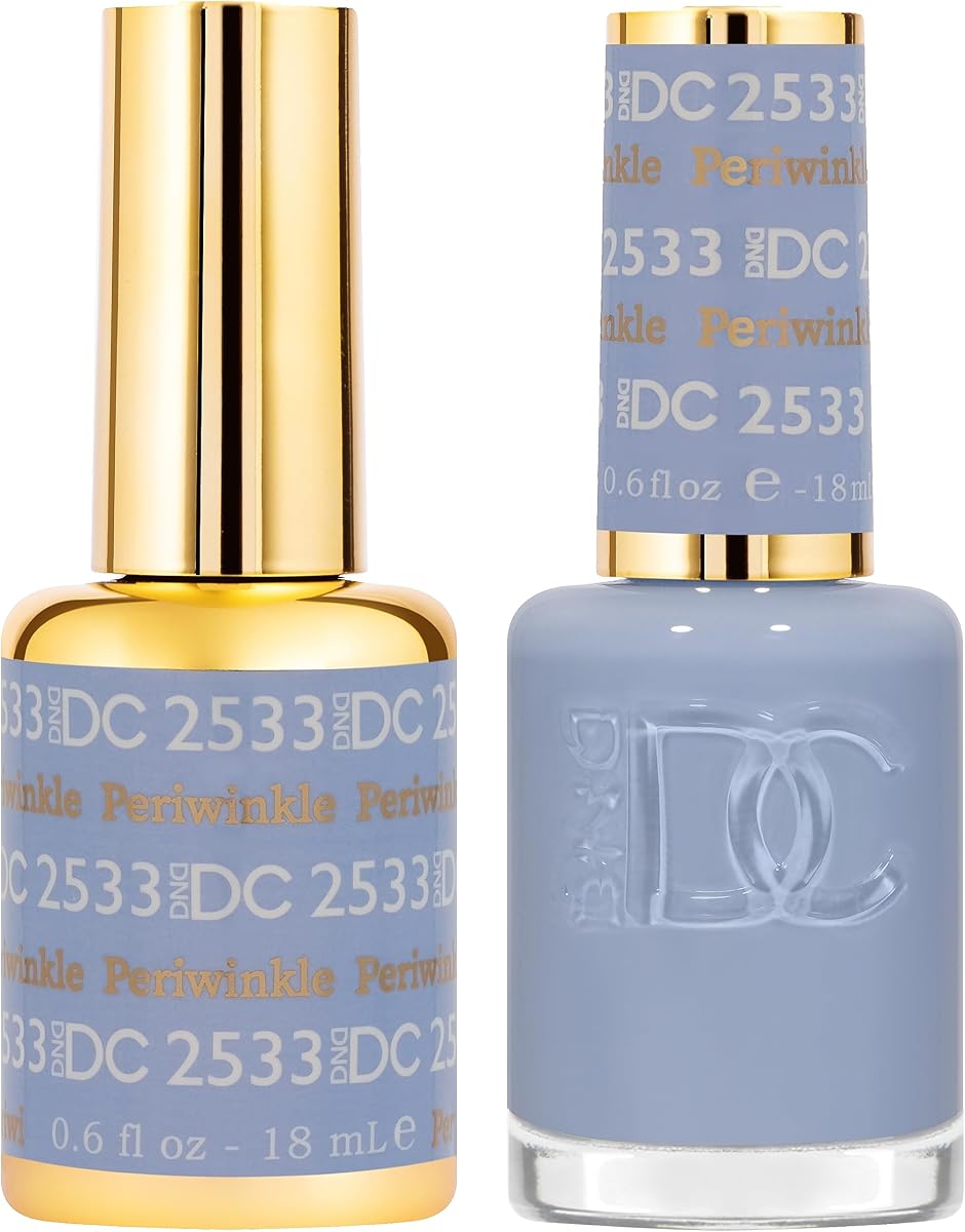 DND DC Dúo de esmalte de uñas en gel, colección Free Spirit, 0.6 onzas líquidas cada uno | Juego de esmalte de gel UV/LED a juego y laca de secado al aire, color de uñas de larga duración sin astillas, fácil eliminación en remojo