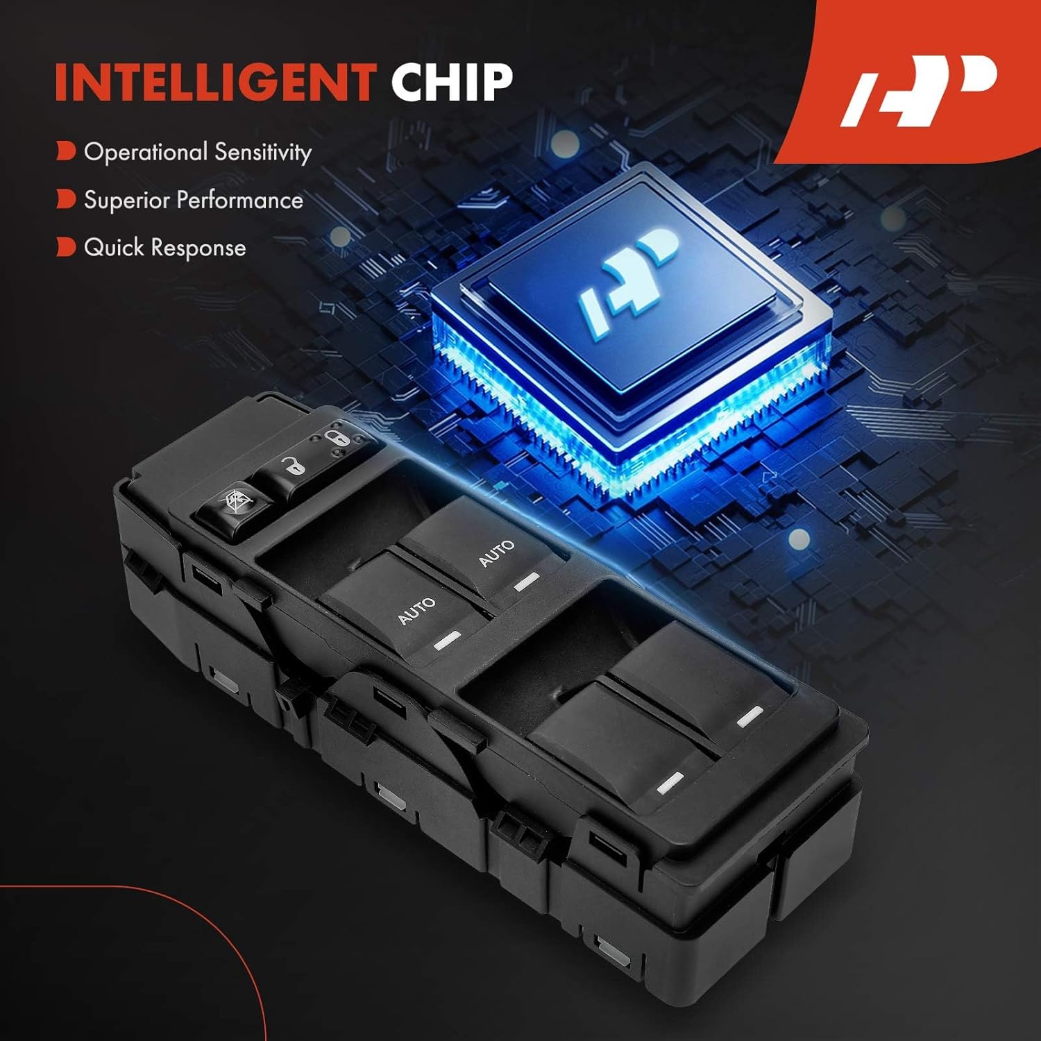 A-Premium Master Power Window Switch Compatible with Chrysler, Dodge & Jeep Vehicles - 200, 300, Aspen, Sebring, Avenger, Durango, Charger, Magnum, Grand Cherokee - 8+6 Pins w/Dual Auto - # 3687001158