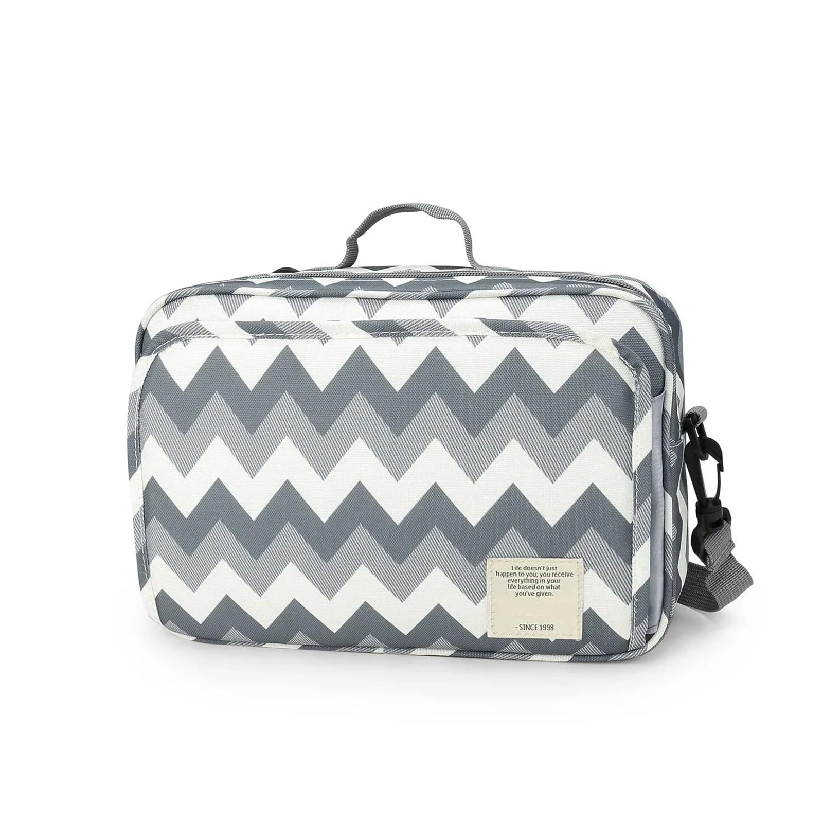 Wickeltasche Mama mit Kindern, Outdoor-Reisen, wasserdicht, Bedruckt, Aufbewahrungstasche for Aufhängen, Wickeltasche, Mama-Tasche(Ripple Pattern)