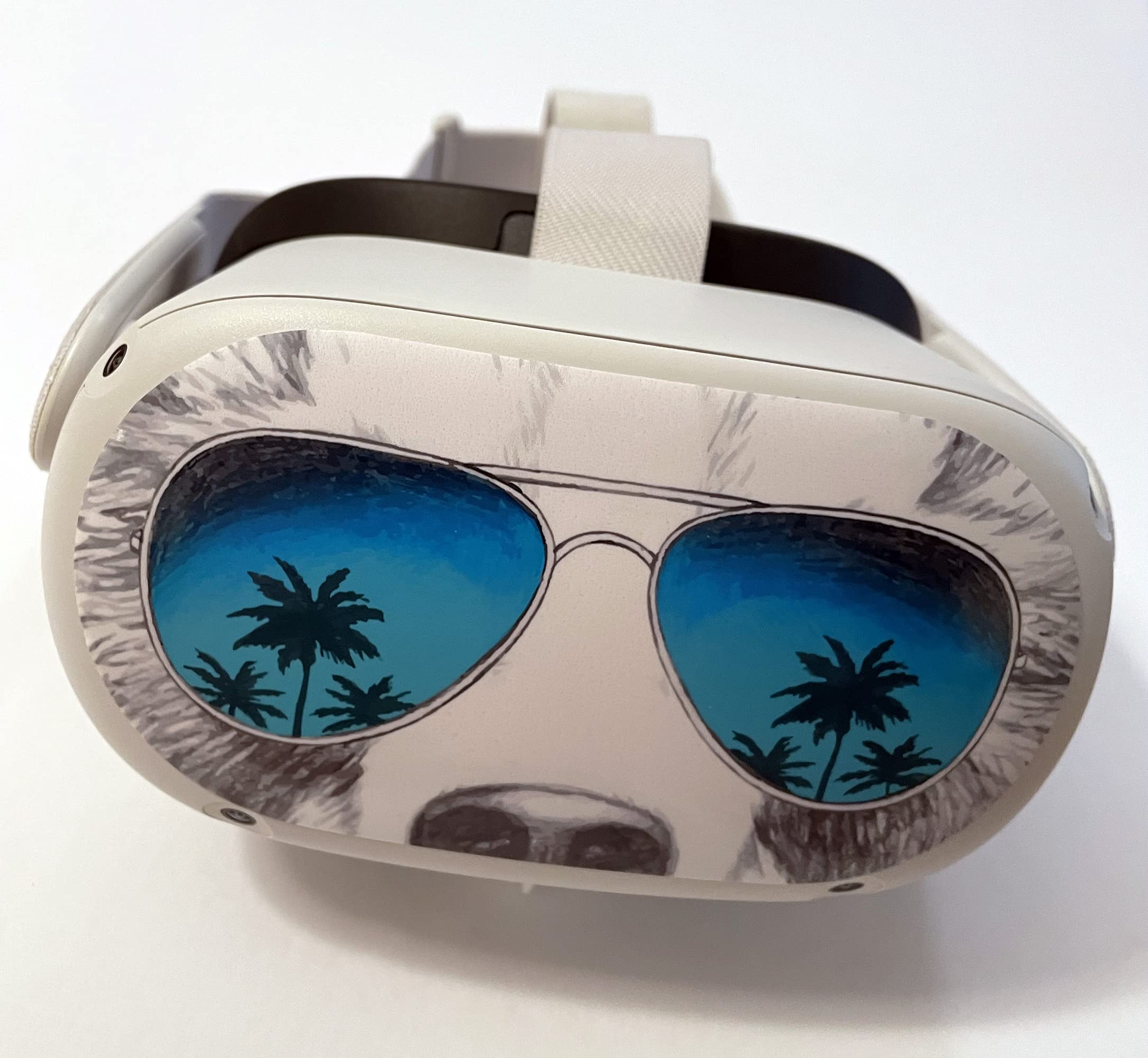 Bear with Sunglasses Decal for Quest 2 VR Headset - Meta Oculus - Glossy Vinyl Sticker