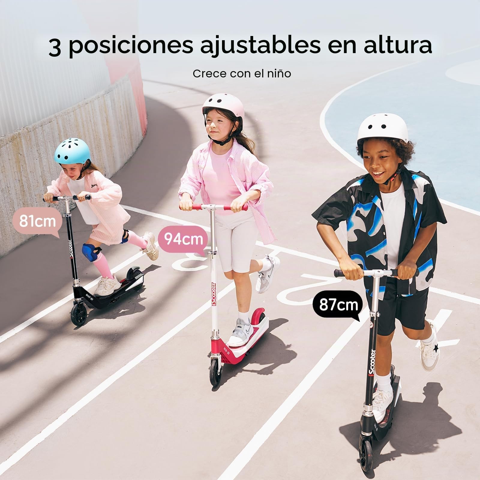 iScooter Ik3 Patinete eléctrico para niños, Juventud Unisex