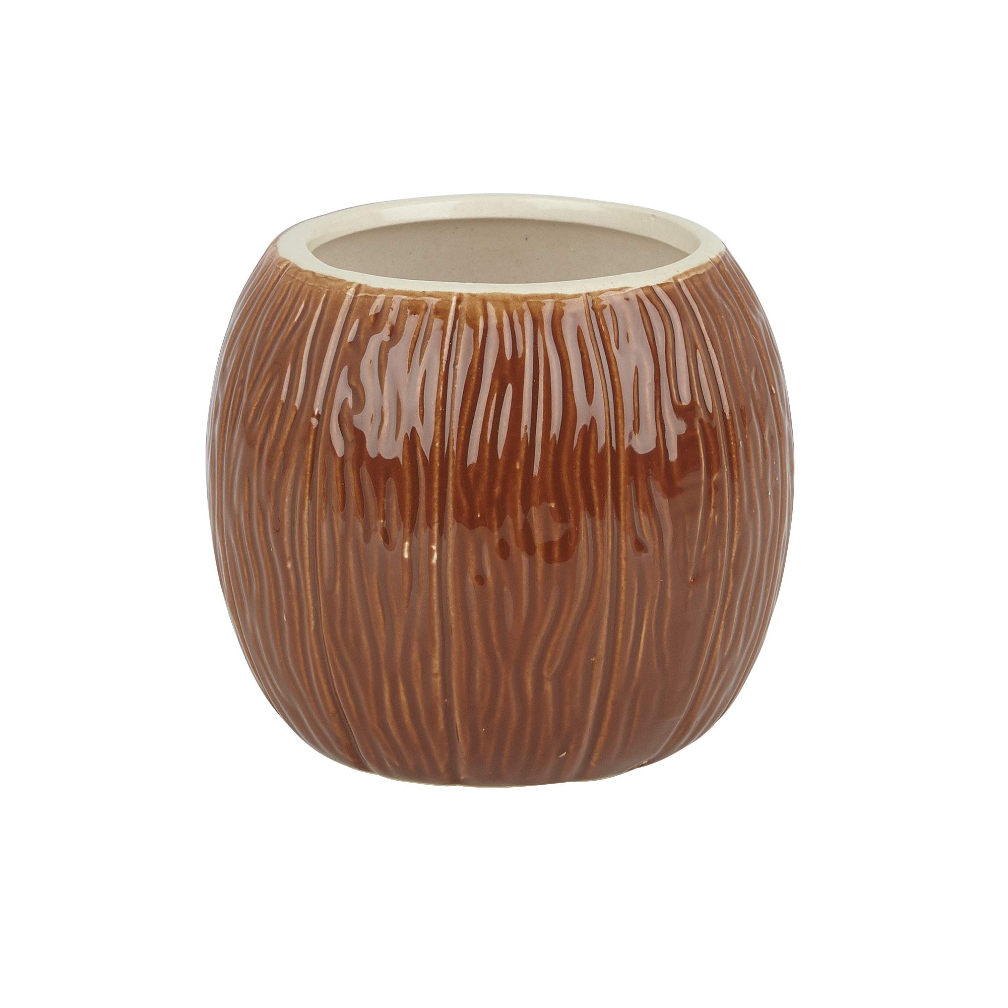 Beaumont Ceramic Coconut Tiki Mug 500ml Medium Brown