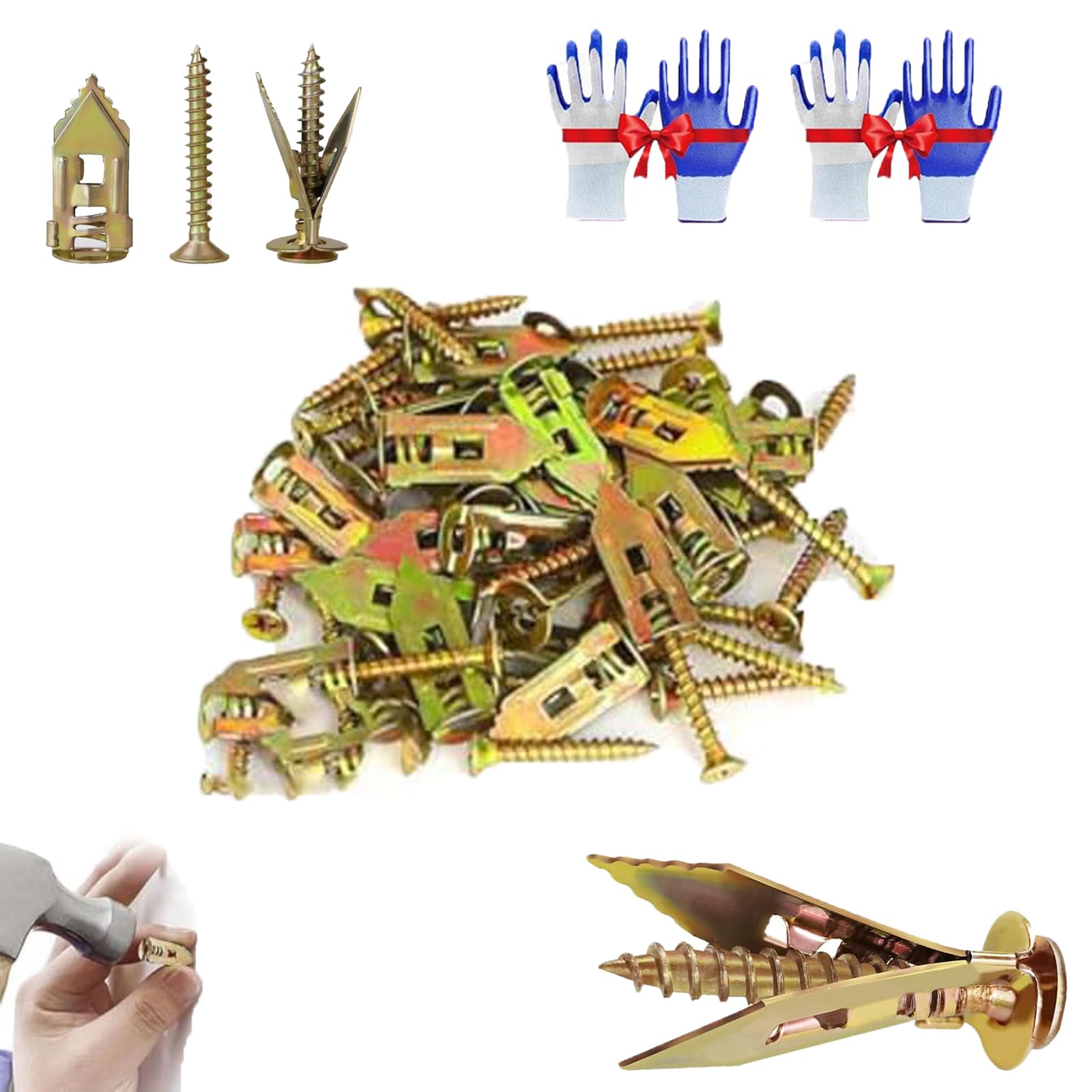 Metal Expansion Bolt for Drywall, Self-Drilling Anchors Screws,Drywall Metal Expansion Bolt,Metal Expansion Bolts,No Drill Drywall Screws and Anchors