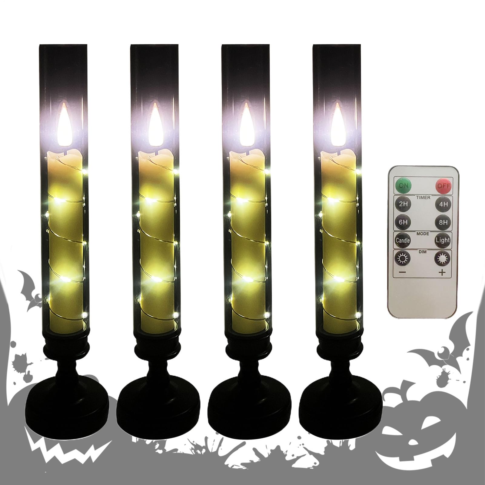 Bougies sans flamme LED avec télécommande pour déco de table - 8