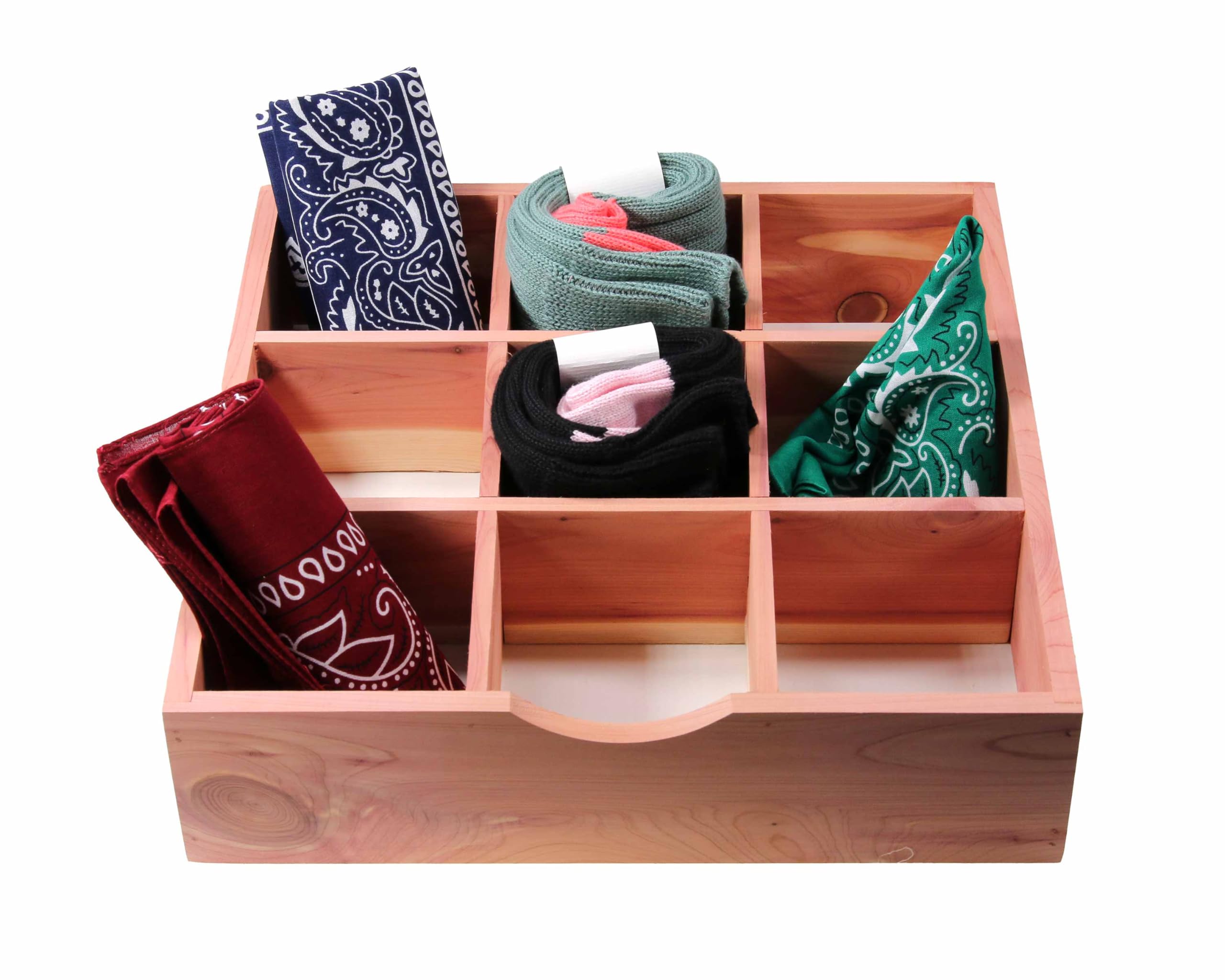 Cathcart Elliot Moth Resistant Cedar Wood Drawer Sock Organiser Moth Proof Your Socks Pants Hankies and Ties 31cm x 31cm x 8cm