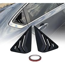 Rear Side Window Louver Shutter Compatible with Nissan Altima 2013-2018 | Glossy Black, Rear Quarter Window Louvers Scoops, 1 Pair