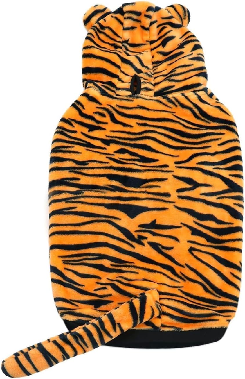 HOTUMN Large Dog Tiger Costumes - Halloween Dog Cosplay Costume Pet Warm Thick Clothes and Cute Hoodie Winter Coat for Medium Large Dogs(Tiger,3X-Large) 3X-Large Tiger