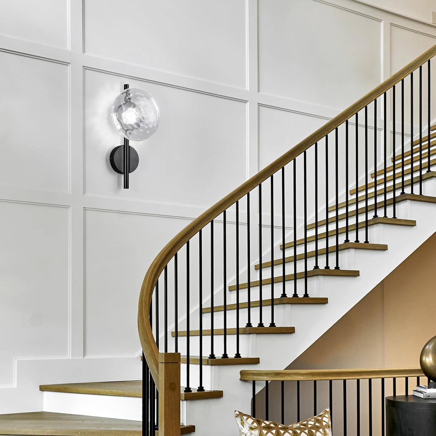 Modern Wall Sconces Set of Two Black Wall Sconce Indoor Wall Sconces 6000K LED Bathroom Vanity Light Fixtures Wall Lamp 8W Aluminum Wall Lights for Bedroom Living Room Hallway