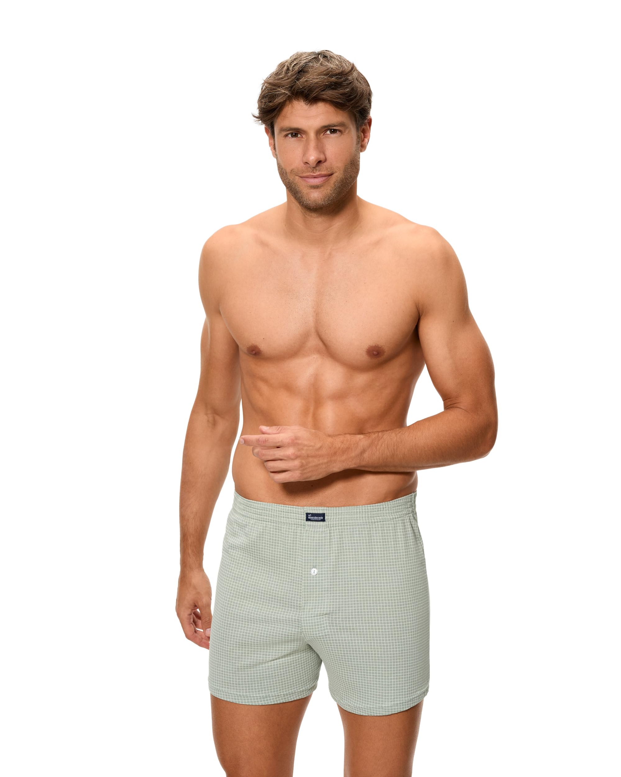 Abanderado Bóxers Abiertos de Punto Esencial Estampados Hombre x2