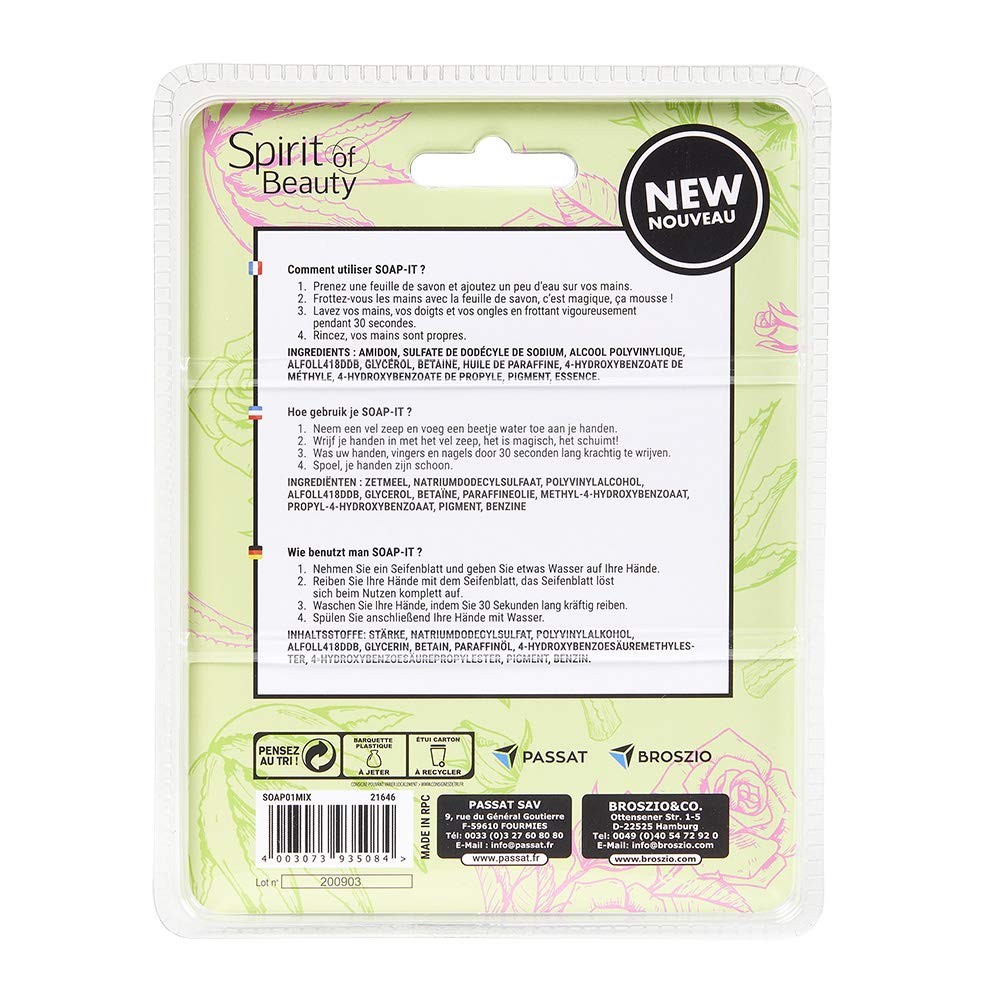 Papier savon portable 150 feuilles mini savon voyage