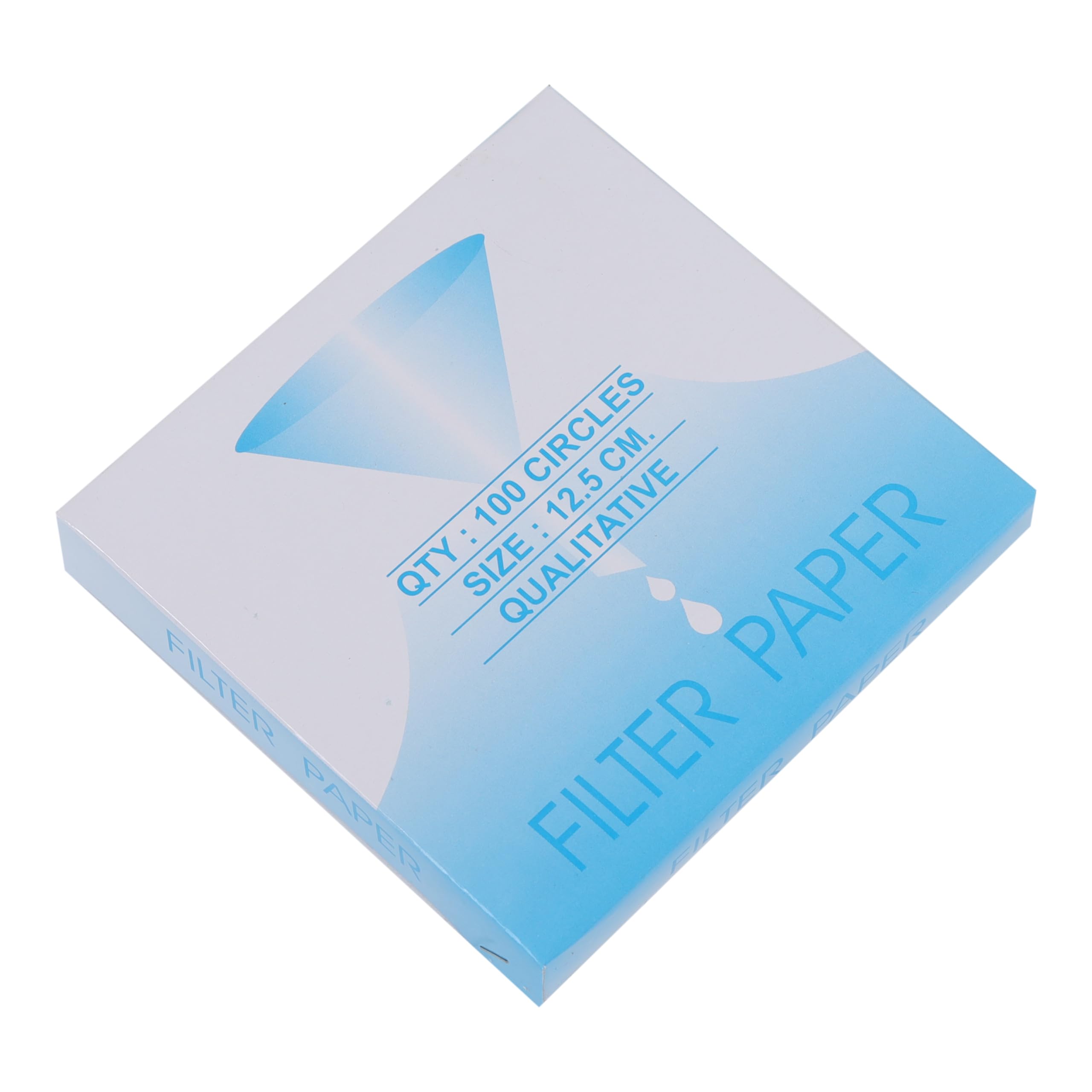 Eisco Labs Premium Qualitative Filter Paper, 12.5cm Dia, Medium Speed (85 gsm), 10? (10 micron) Pore Size - Pack of 100