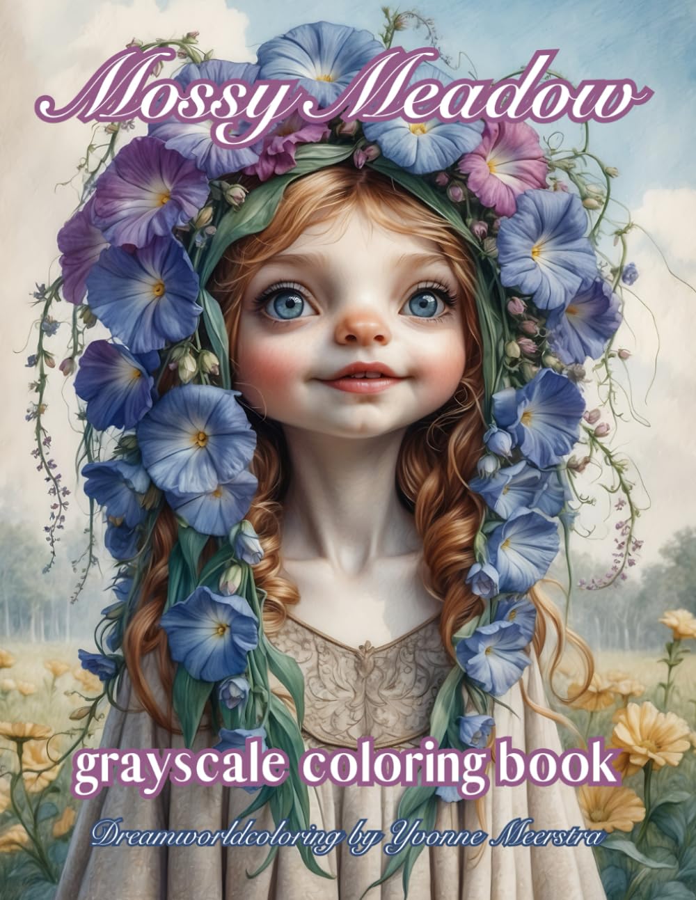 mossy meadow: Whimsical Grayscale Coloring Book for Adults Featuring Fuzzy Fantasy Creatures from the Dreamworld