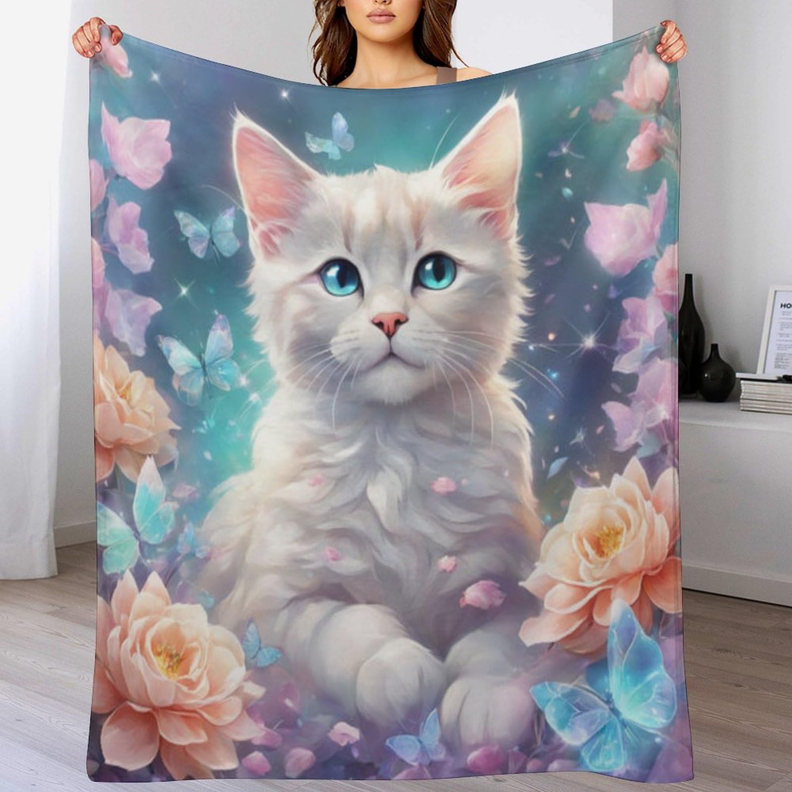 Couverture en chat mignon pour ne plus avoir froid sur le canapé ou au lit