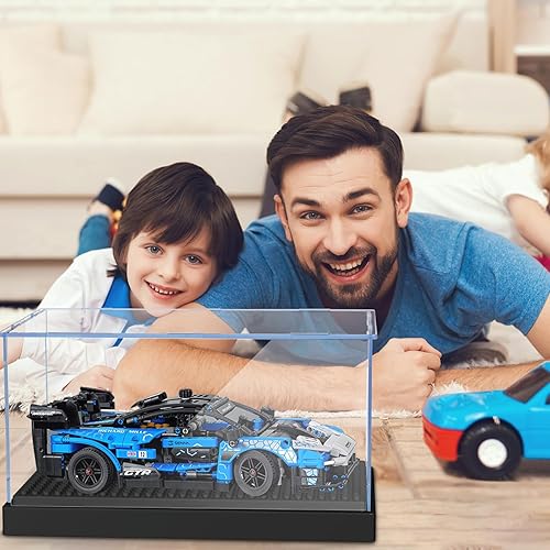 Miniatura 6 de KKU Vitrina para bloques de figuras de acción de minifiguras, caja de exhibición de minifiguras acrílicas, caja de almacenamiento con 3 escalones