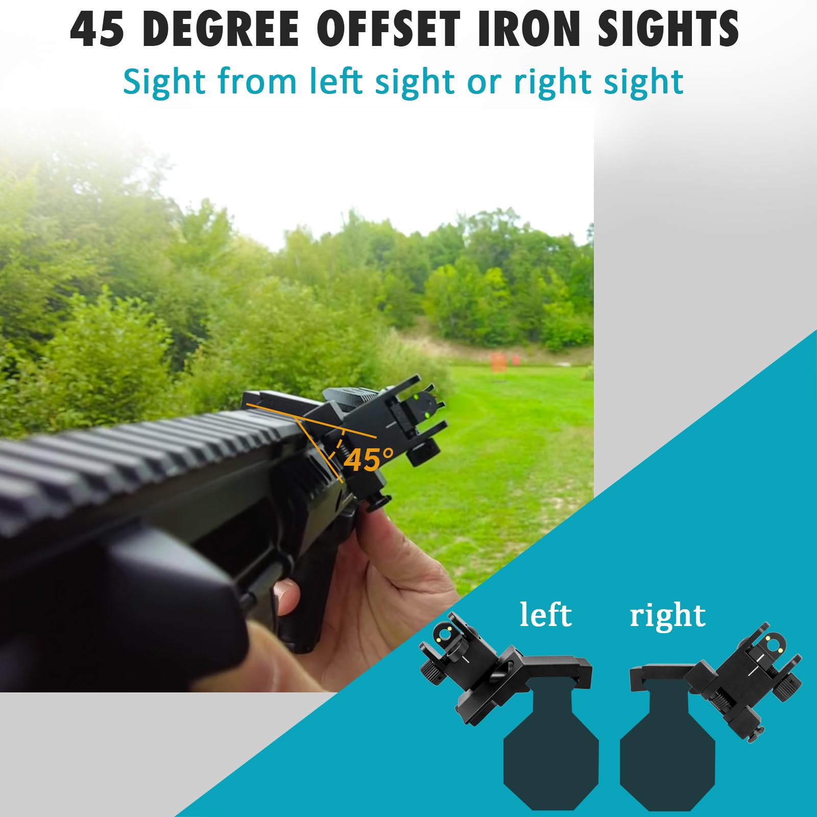 Amazon.com: 45 Degree Offset Iron Sights, Canted Iron Sights with