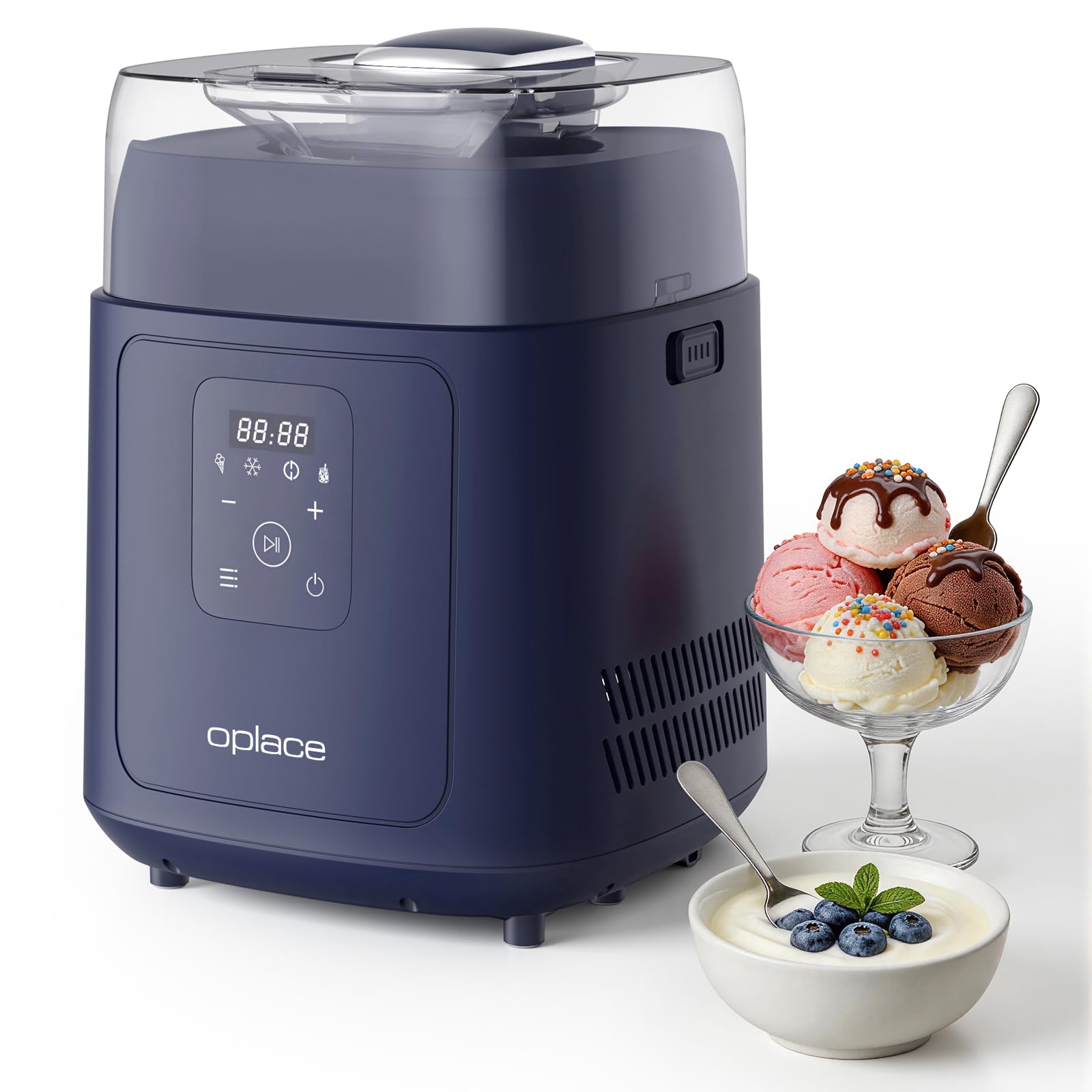 oplace Compact Compressor Ice Cream Maker