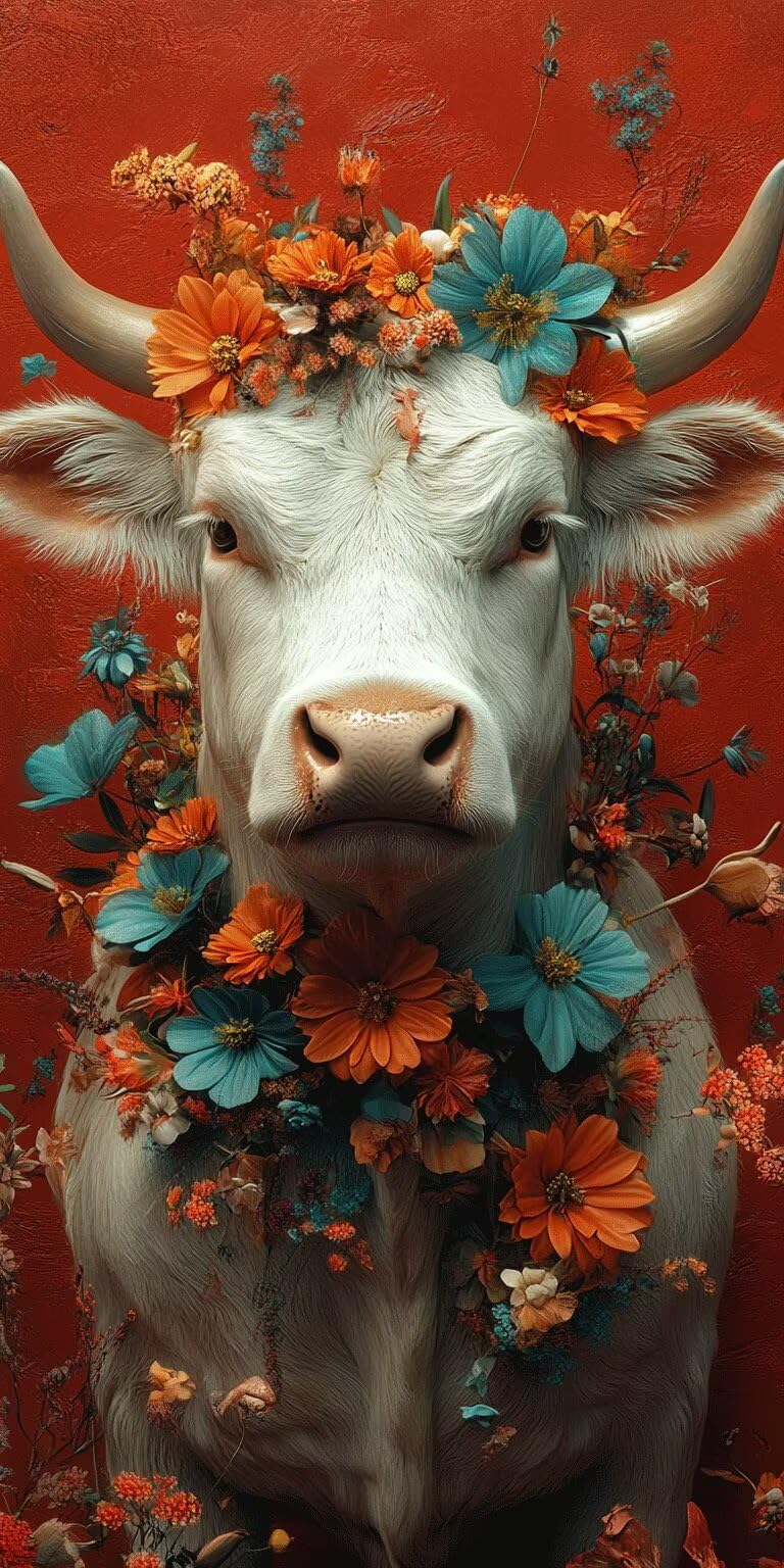 Mucca Dipingere con i Numeri 90x180cm Pittura Acrilica fiori, k-314