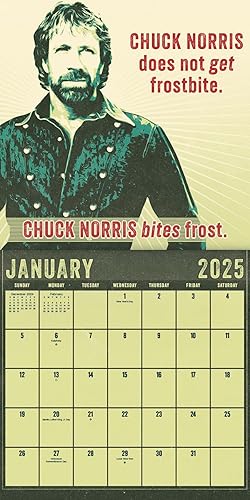 Miniatura 3 de Chuck Norris Calendario 2024  Paquete de calendario de pared de lujo 2024 Chuck Norris con más de 100 calcomanías de calendario (regalos de Chuck