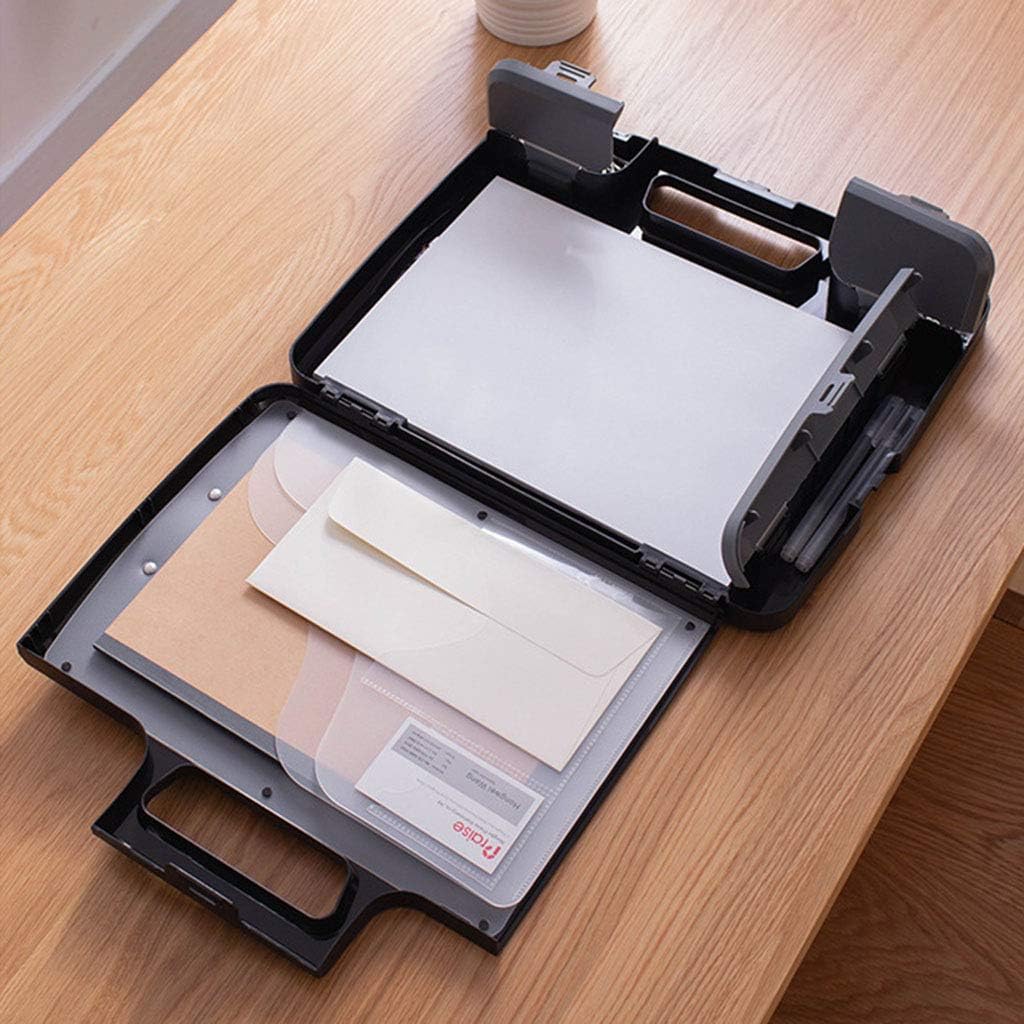 Portable A4 Files Document Clipboard Storage for Case Organizer with Calculator Multifunctional Holder Office Supplies Calculator