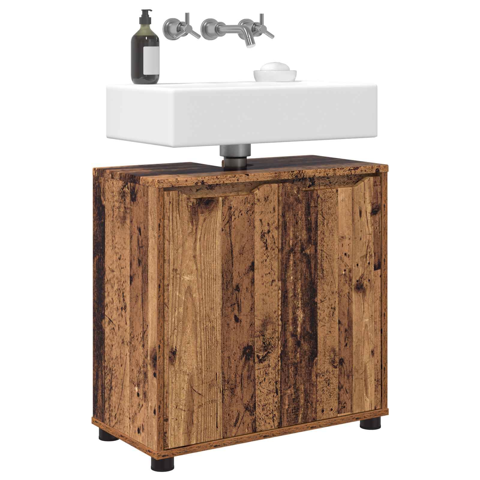 Mobile per Lavabo da Bagno 2 Ante in Legno 60x30x60 cm
