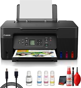 Canon PIXMA G3270 MegaTank All-in-One Inkjet Black 5805C002 Bundle