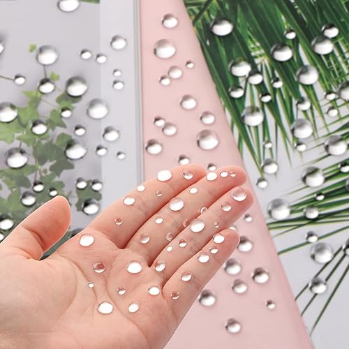 Miniatura 4 de 700 adornos de gotas de rocío de agua transparente, suministros para hacer tarjetas de CCOZN cuentas transparentes, gotas de agua, cuentas de resina