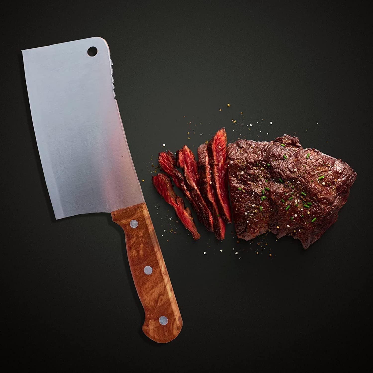 Handmade Cleaver Knife - Sharp Meat & Vegetable Cutting -7 Handmade Cleaver Knife - Sharp Meat & Vegetable Cutting -7