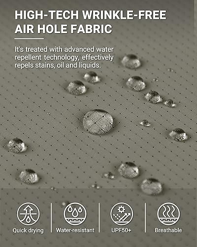 Miniatura 4 de Outdoor Ventures Camisa de manga larga para hombre, con protección solar UPF 50+, para senderismo, pesca, secado rápido, para viajes safari