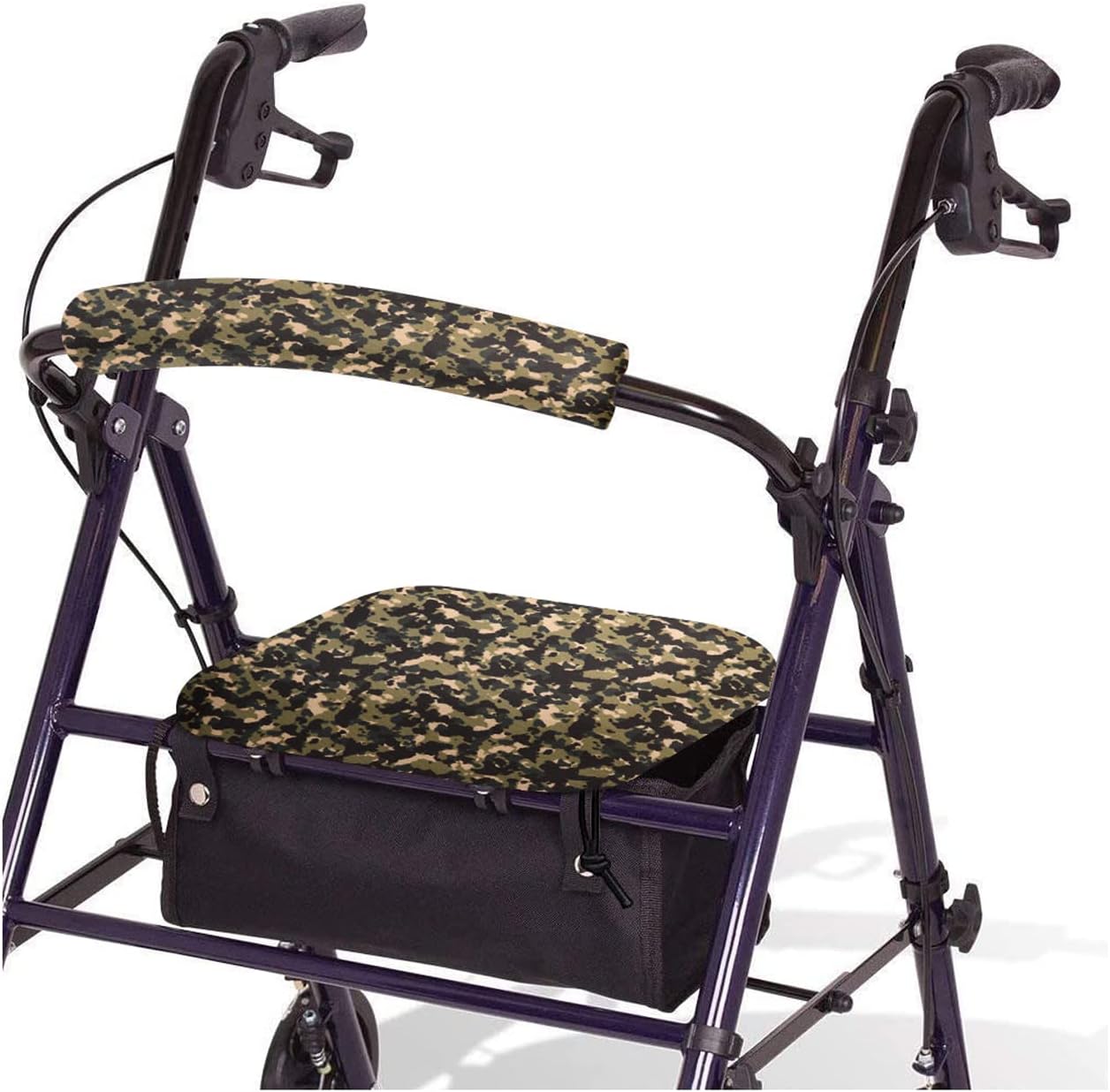 Rollator Walker Seat and Backrest Rollbar Covers Set