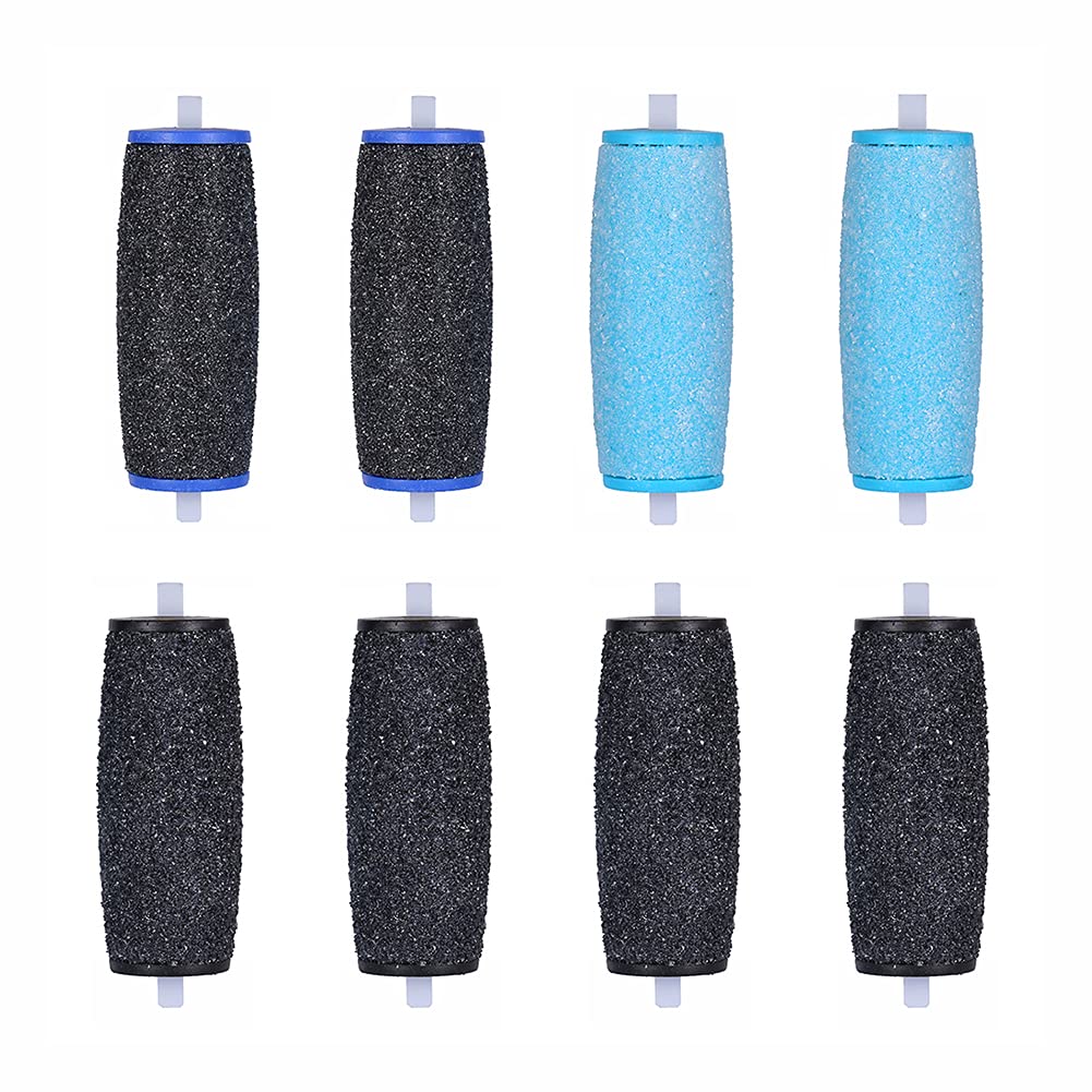 8-Pack Replacement Rollers Used for Amope Pedi Perfect Foot Files Remover (Extra Coarse and Regular Coarse)
