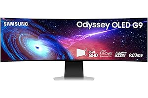 SAMSUNG 49-Inch Odyssey G93SC Curved Gaming Monitor Perfect for Immersive PC Gaming with 4K Display