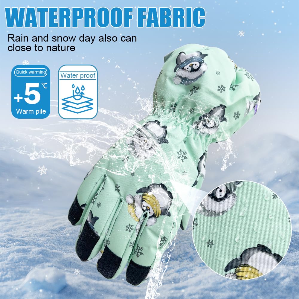 Handschuhe Kinder Winterhandschuhe & Fustlinge - Winddicht Wasserdicht  Skihandschuhe Fr Jungen & Mdchen Outdoor