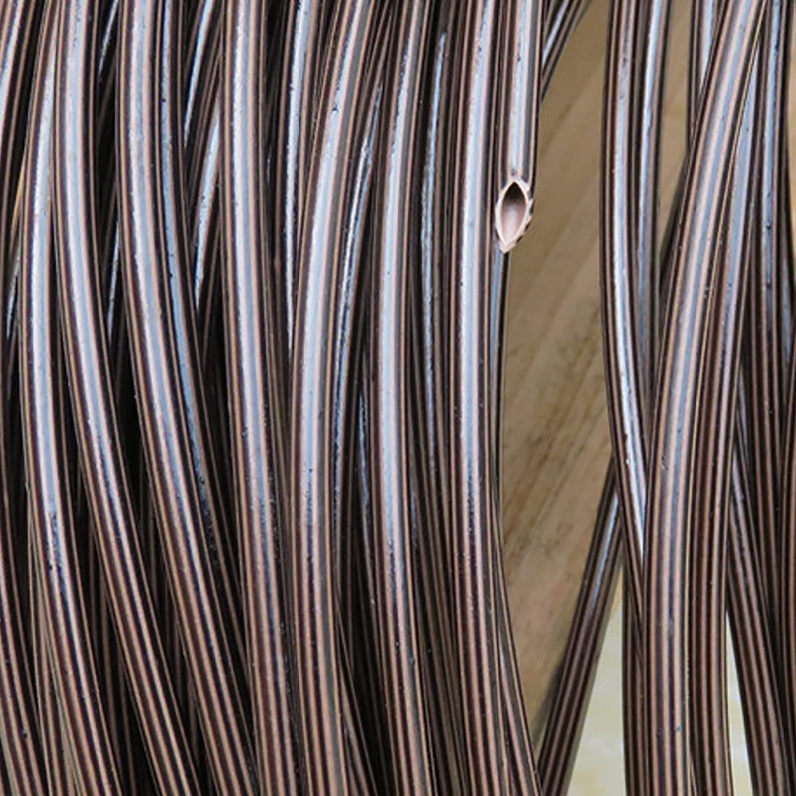Lqssa K Brown Plastic Woven Rattan Repair Material,500G Hollow Plastic Rattan Repair Rattan Chair Synthetic Rattan 4Mm