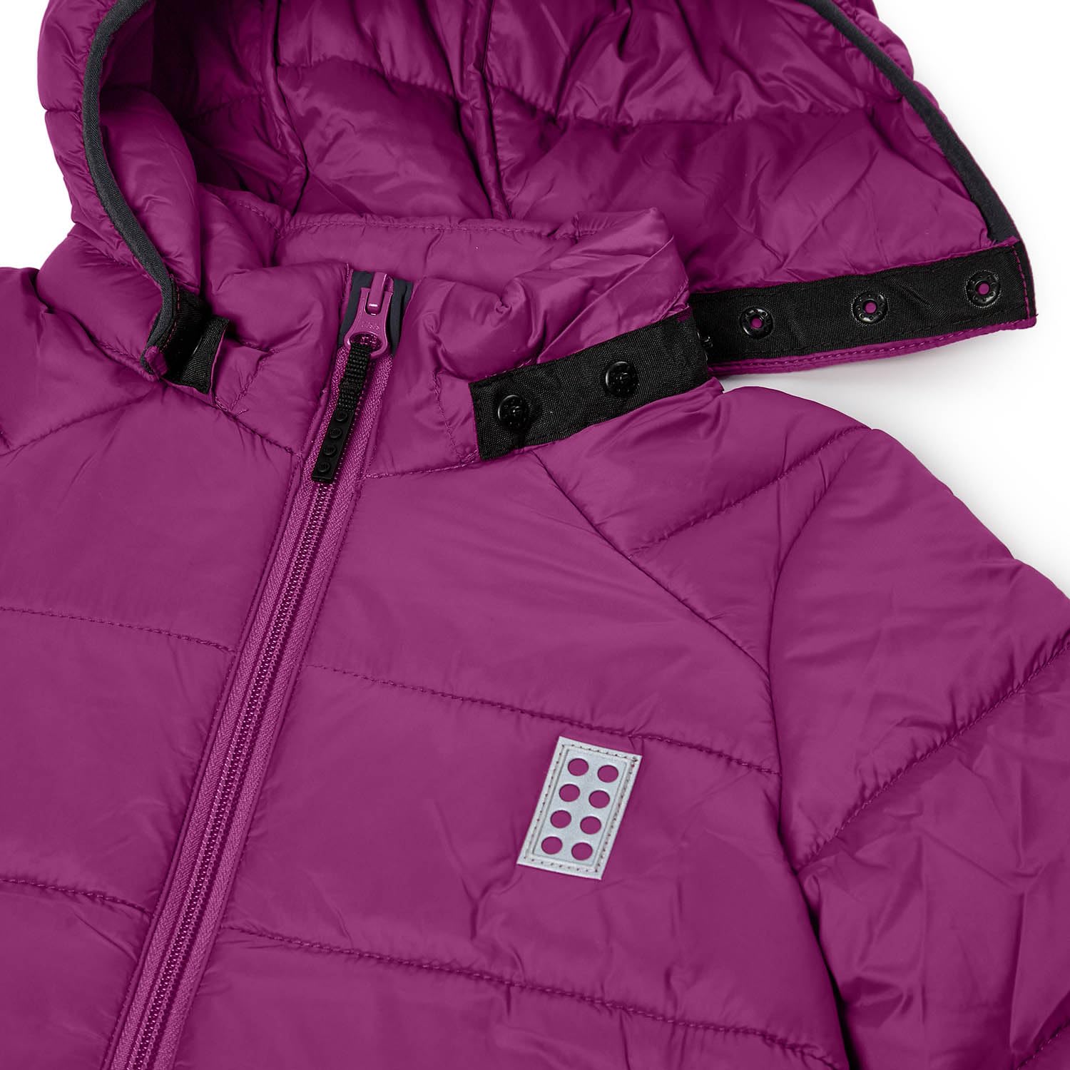 Kabooki LEGO® LWJAD 202 Leichte Steppjacke für Mädchen – Wasserabweisend & warm gefüttert – Abnehmbare Kapuze – Reflektierende Details