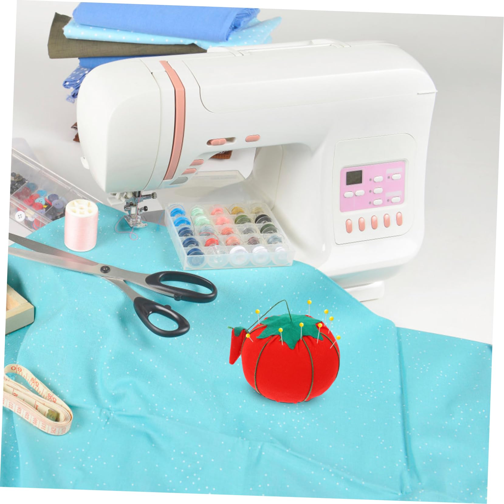 Alipis 50piezas Almohadilla Para Agujas Forma De Tomate Pequeña y Accesorio De Costura Conveniente Para Manualidades y Quilting