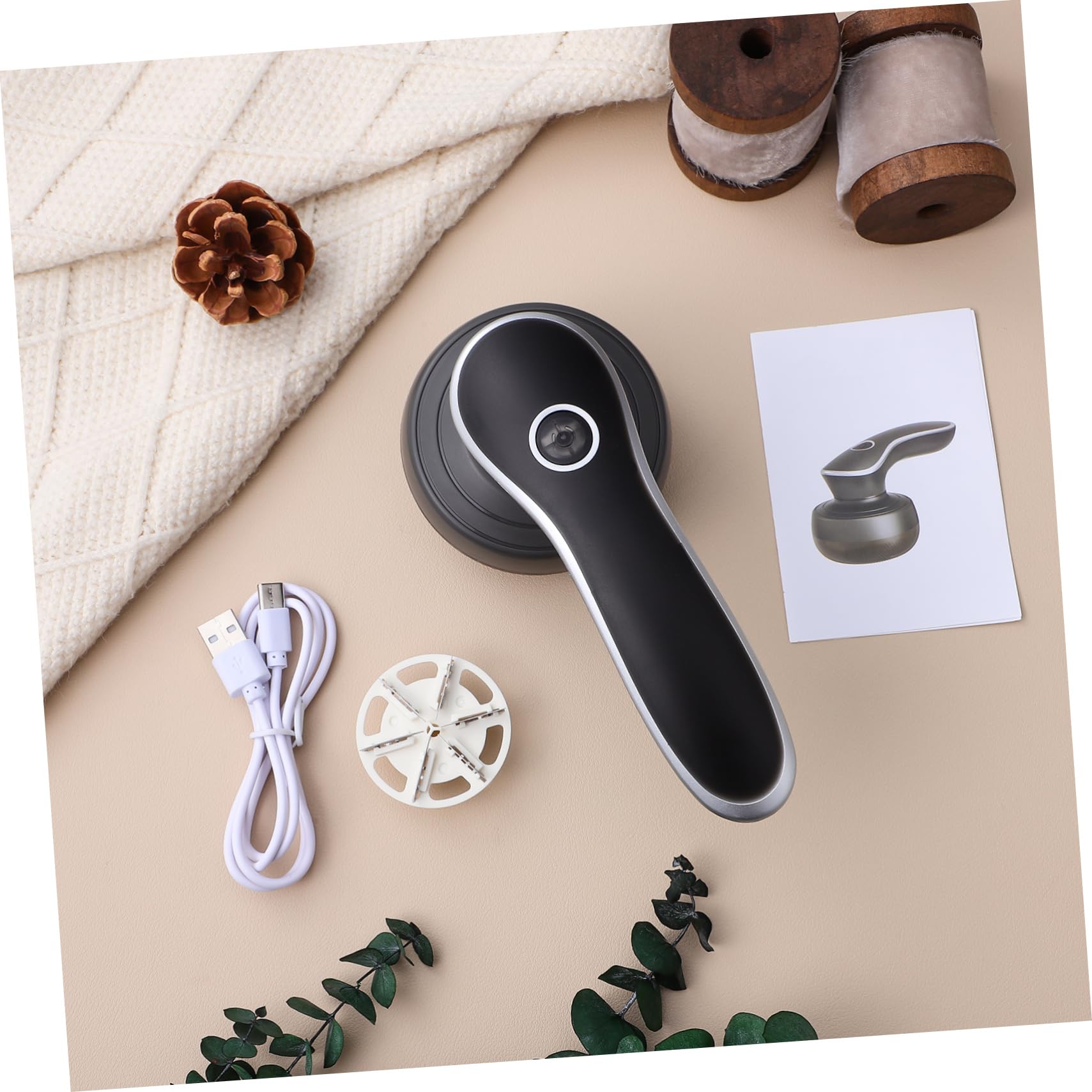 Healeved Quitapelusas Eléctrico Recargable Usb Para Ropa Con Cepillo y Cable De Carga