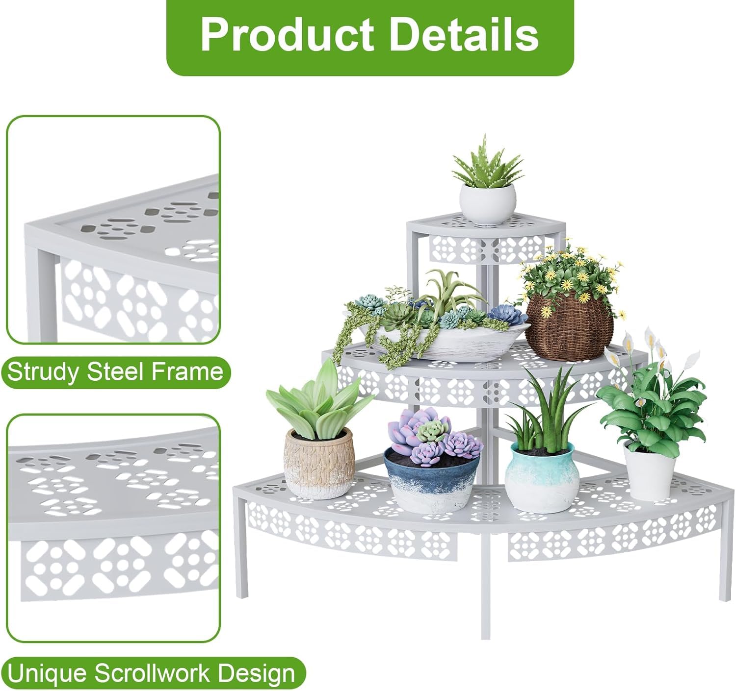 Garden 4 you Cavalletto semicircolare bianco