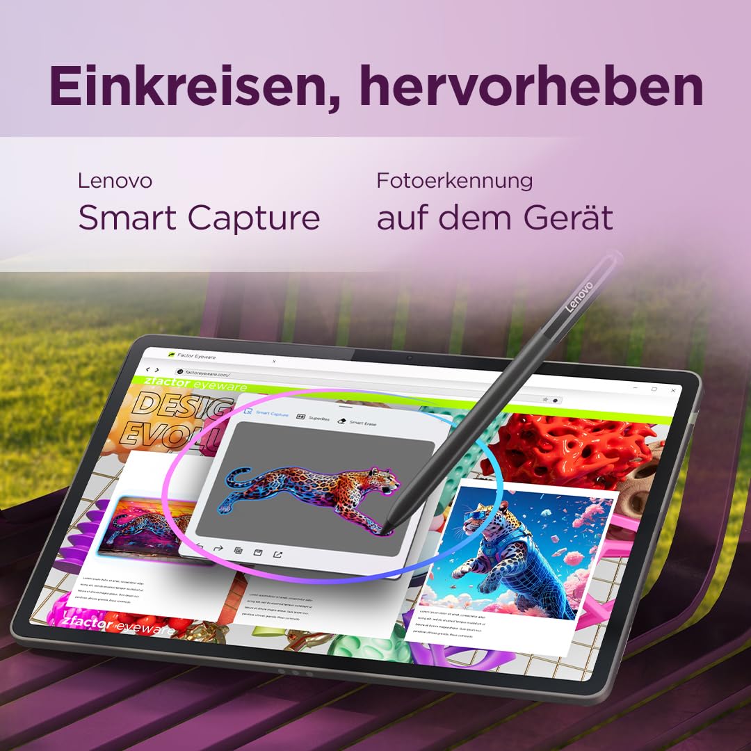 Lenovo Yoga Tab Tablet | 11.1" 3.2K LTPS Display | 16:10 | Qualcomm Snapdragon 8 Gen 3 | 12GB RAM | 256GB Speicher | Qualcomm Adreno 750 Grafik | Android 15 | Luna Grau | Inkl. Lenovo Tab Pen Pro