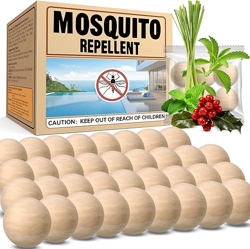 Mosquito Repellent 35 Balls for Patio, Natural Mosquito Repellent Indoor & Outdo