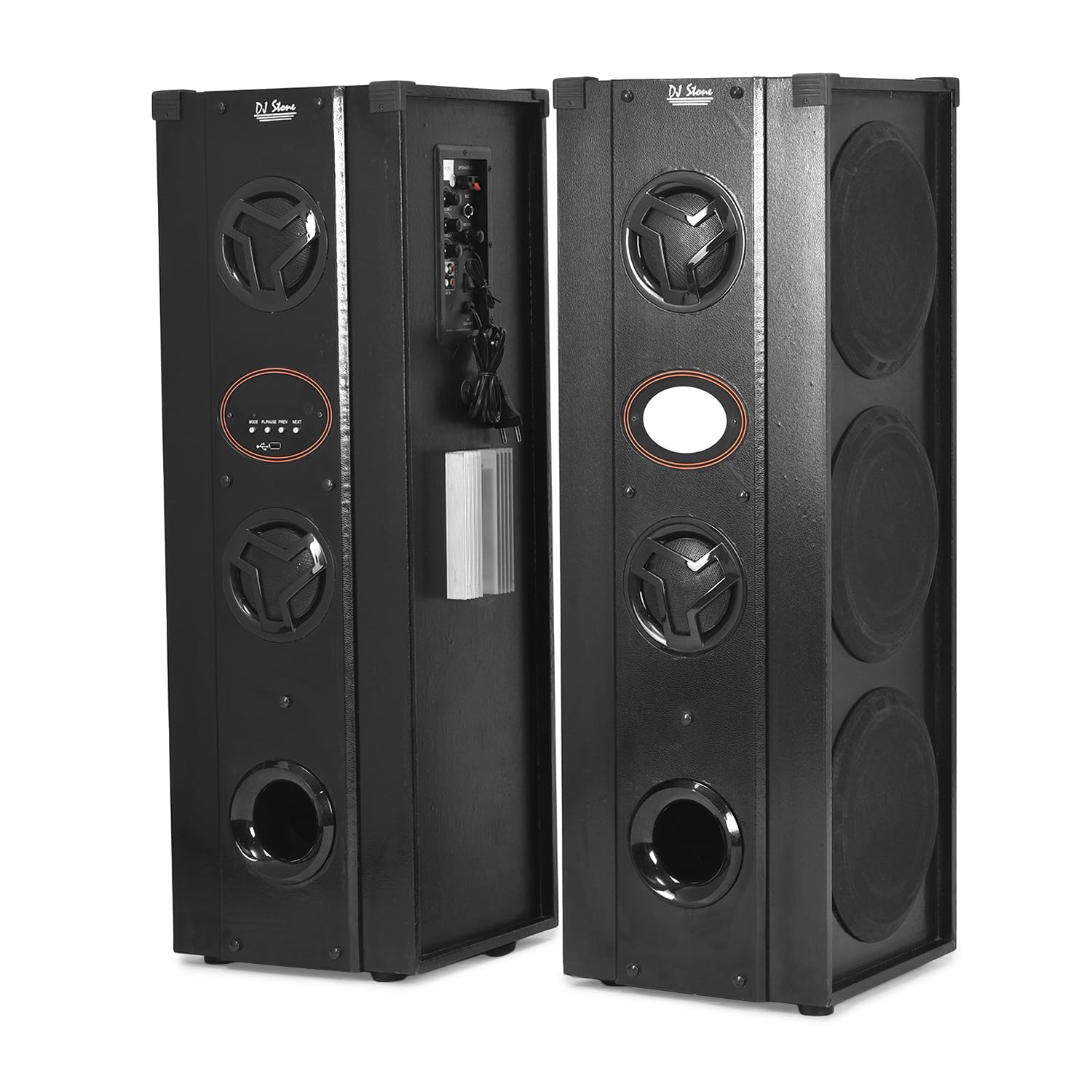 DJ STONE 17000 MIC Bluetooth Multimedia Party Tower Speaker with 1 Wireless MIC | BT | USB | AUX |-image-26