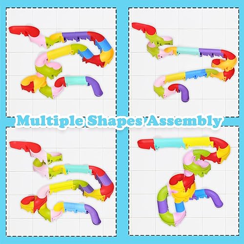 Miniatura 5 de Juguetes de baño para niños de 1 a 3 años, juguetes de bañera para niños pequeños, tobogán de agua, juguetes de baño para niños de 2 a 4 años,