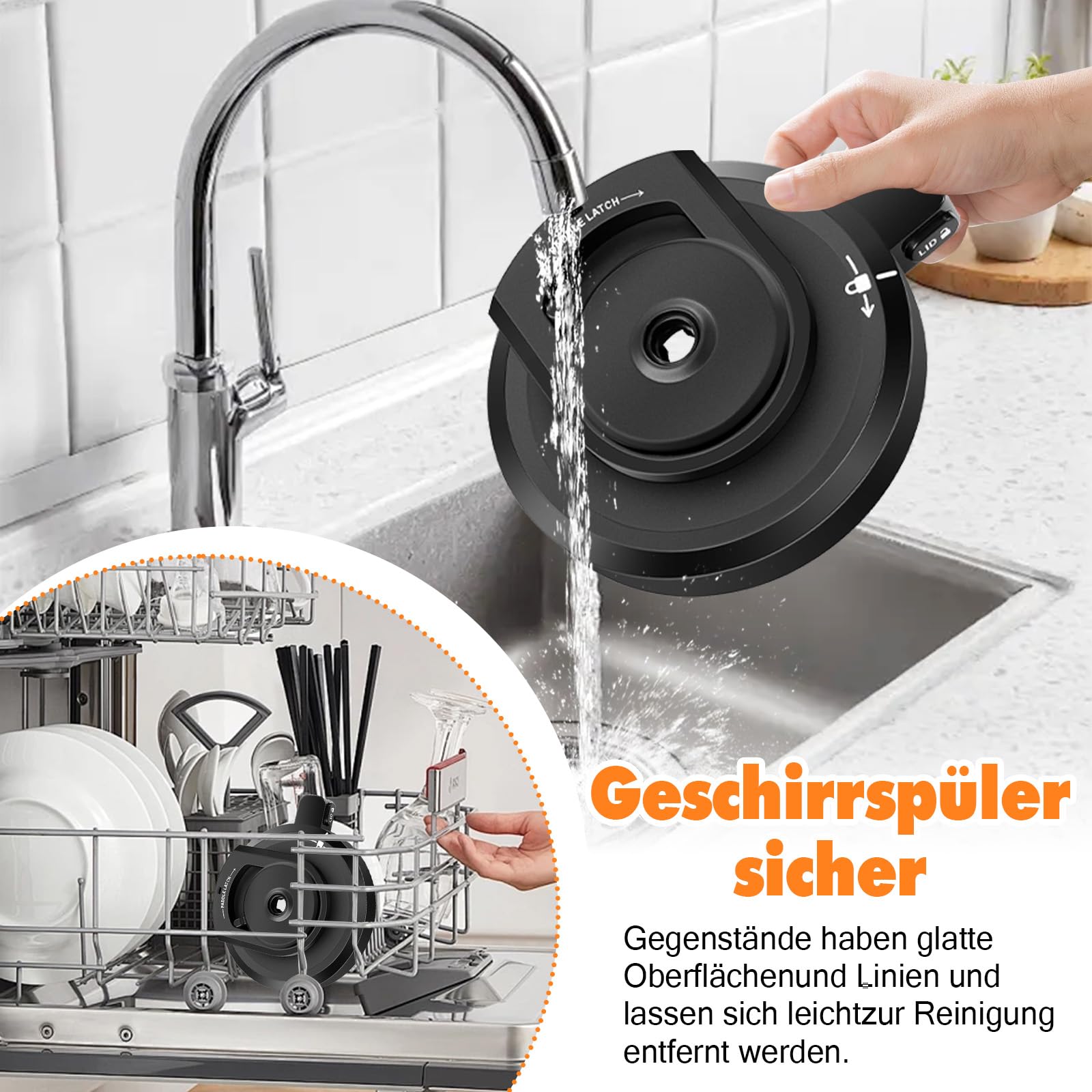 Couvercle de bol extérieur pour sorbetière Ninja, Creami, couvercle de rechange compatible avec Ninja Creami NC299AMZ/NC301/NC300/NC201/NC101, couvercle de rechange réutilisable
