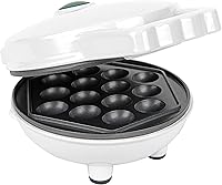 Vista 6 de Bubble Mini Waffle Maker- Valentine Breakfast w Tiny Hong Kong Egg Style Design, 4" Individual Waffler Iron, Electric NonStick Baker w Recipes - Ice