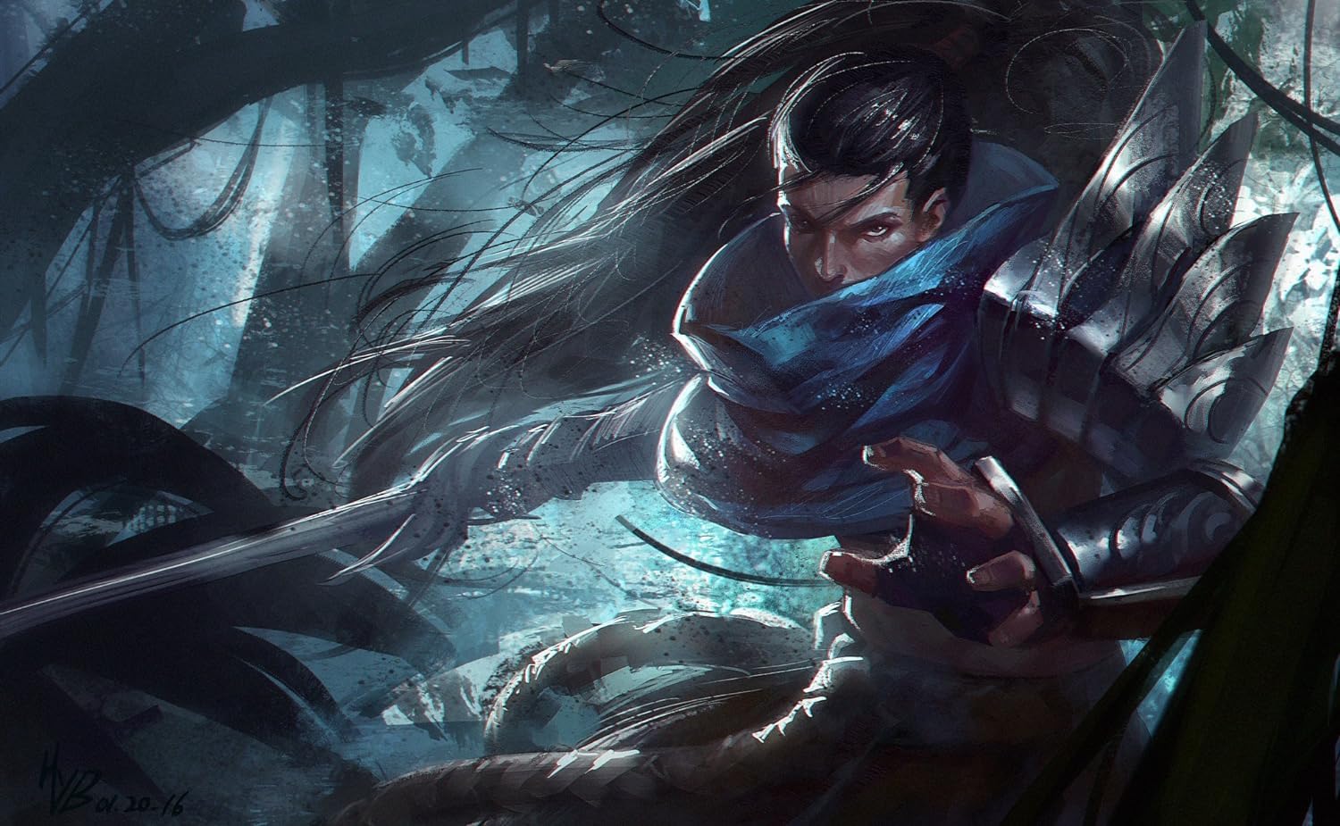 Kundan Store - Yasuo (League Of Legends) HD Wall Poster, 12 * 18 Inches, Unframed, Matte Finish, Multi Color
